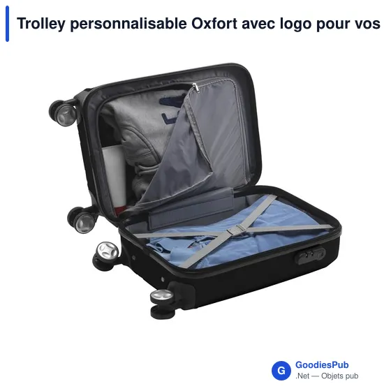 Trolley personnalisable Oxfort avec logo pour vos voyages d'affaires - Image 9