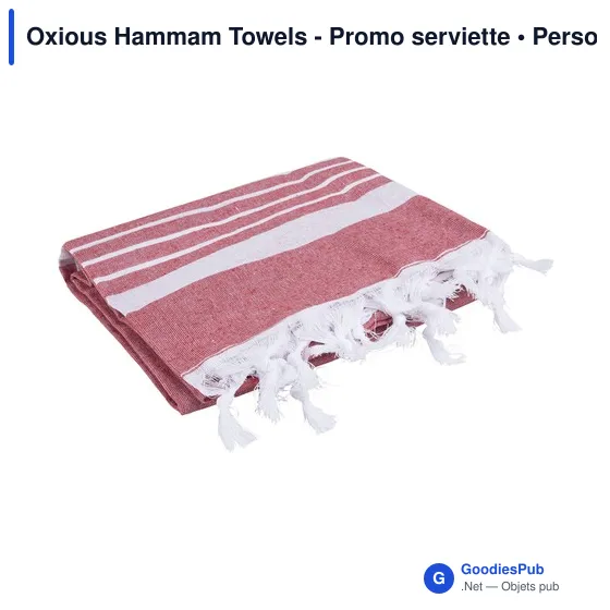 Serviette de hammam personnalisable Oxious avec logo - Image 1