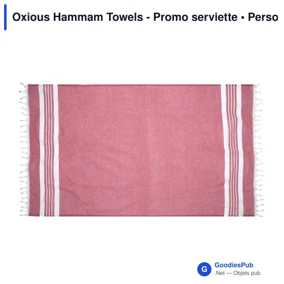 Serviette de hammam personnalisable Oxious avec logo - Image 2