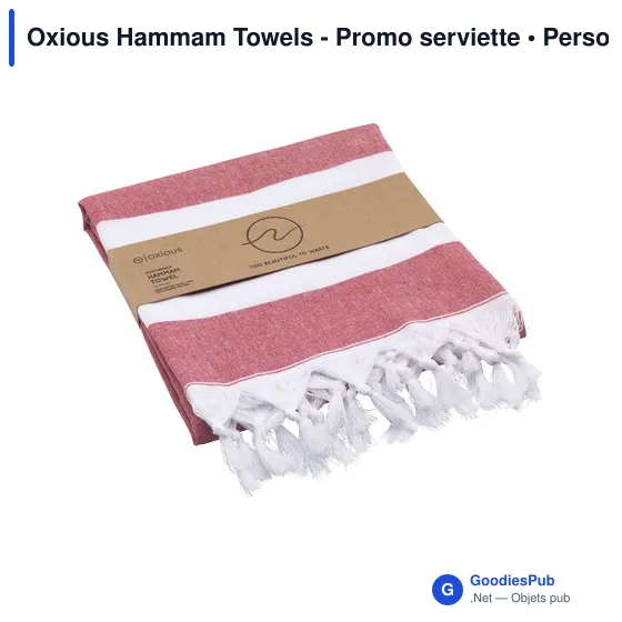 Serviette de hammam personnalisable Oxious avec logo - Image 3