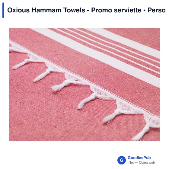 Serviette de hammam personnalisable Oxious avec logo - Image 4