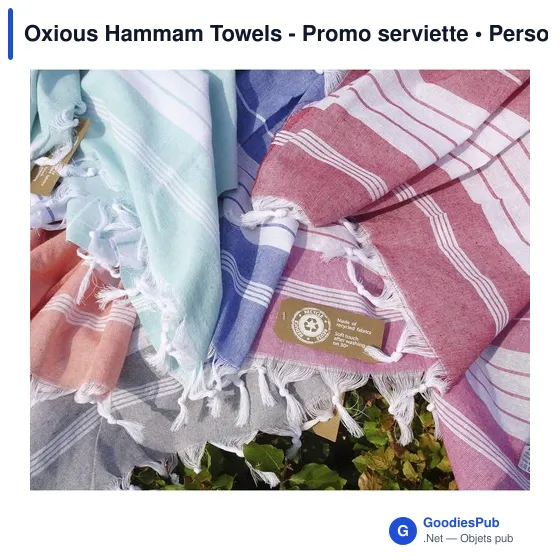 Serviette de hammam personnalisable Oxious avec logo - Image 6
