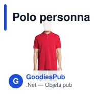 Polo personnalisable pour homme avec logo - PACIFIC POLO HOMME - Miniature 1