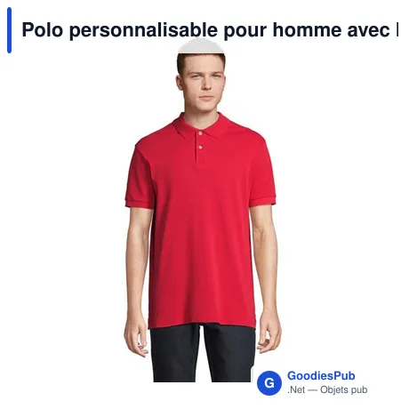 Polo personnalisable pour homme avec logo - PACIFIC POLO HOMME