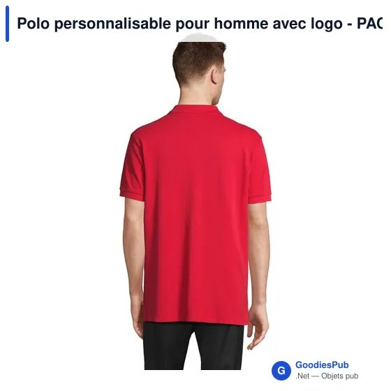 Polo personnalisable pour homme avec logo - PACIFIC POLO HOMME - Image 2