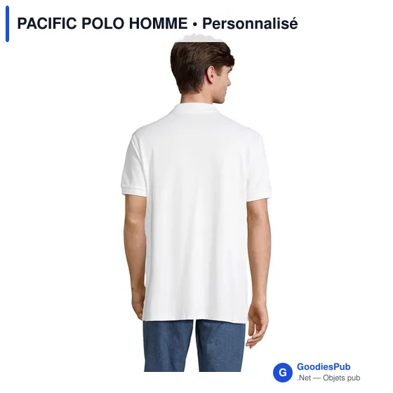 Polo personnalisable pour homme avec logo - PACIFIC POLO HOMME - Image 11