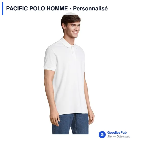 Polo personnalisable pour homme avec logo - PACIFIC POLO HOMME - Image 12