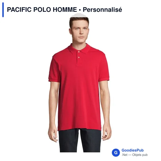 Polo personnalisable pour homme avec logo - PACIFIC POLO HOMME - Image 4