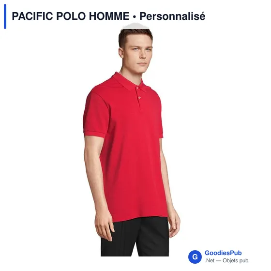 Polo personnalisable pour homme avec logo - PACIFIC POLO HOMME - Image 6