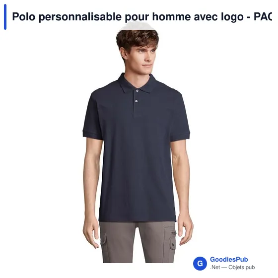 Polo personnalisable pour homme avec logo - PACIFIC POLO HOMME - Image 7