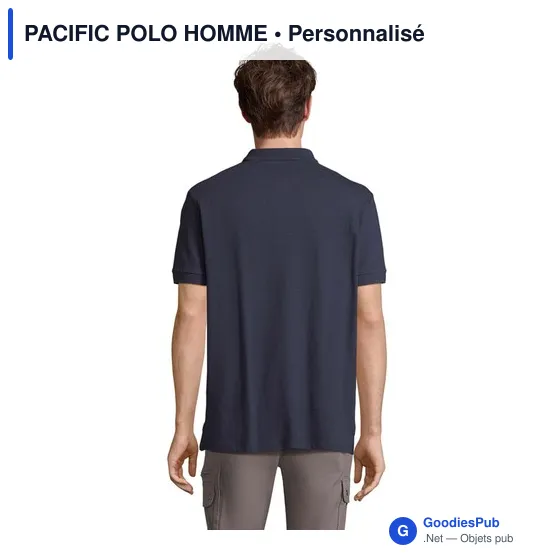 Polo personnalisable pour homme avec logo - PACIFIC POLO HOMME - Image 8