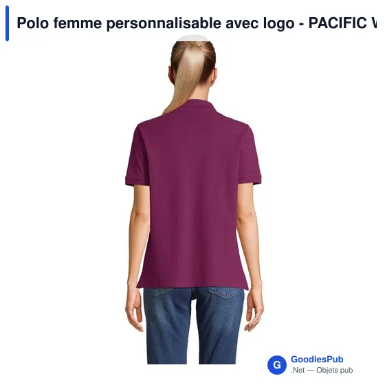 Polo femme personnalisable avec logo - PACIFIC WOMEN POLO - Image 5