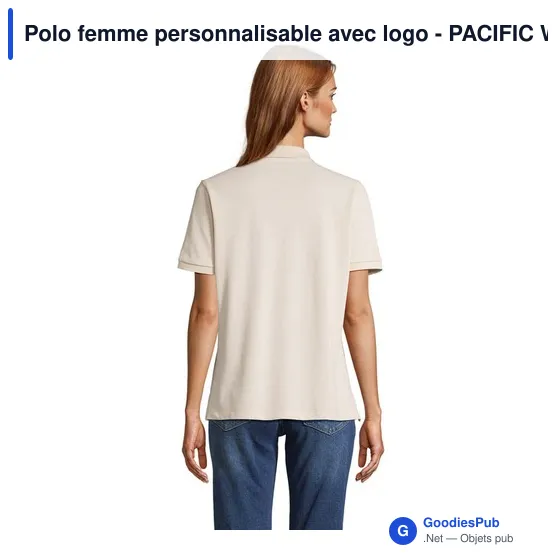 Polo femme personnalisable avec logo - PACIFIC WOMEN POLO - Image 8
