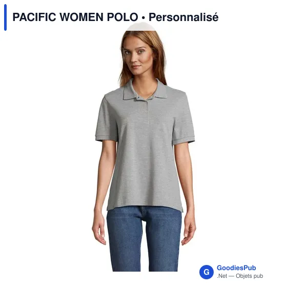 Polo femme personnalisable avec logo - PACIFIC WOMEN POLO - Image 10