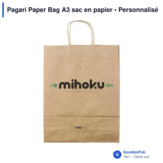 Sac en papier personnalisable A3 avec logo - Pagari Paper Bag - Image 8