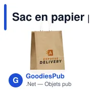 Sac en papier personnalisable A4 avec logo - Pagari Paper Bag - Miniature 1