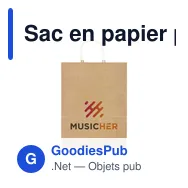 Sac en papier personnalisable A4 avec logo - Pagari Paper Bag - Miniature 3
