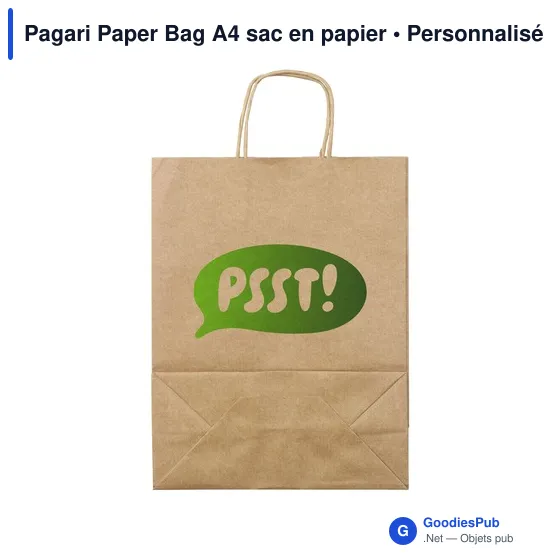 Sac en papier personnalisable A4 avec logo - Pagari Paper Bag - Image 4