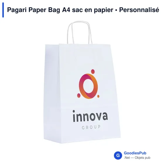 Sac en papier personnalisable A4 avec logo - Pagari Paper Bag - Image 5