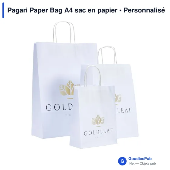 Sac en papier personnalisable A4 avec logo - Pagari Paper Bag - Image 6