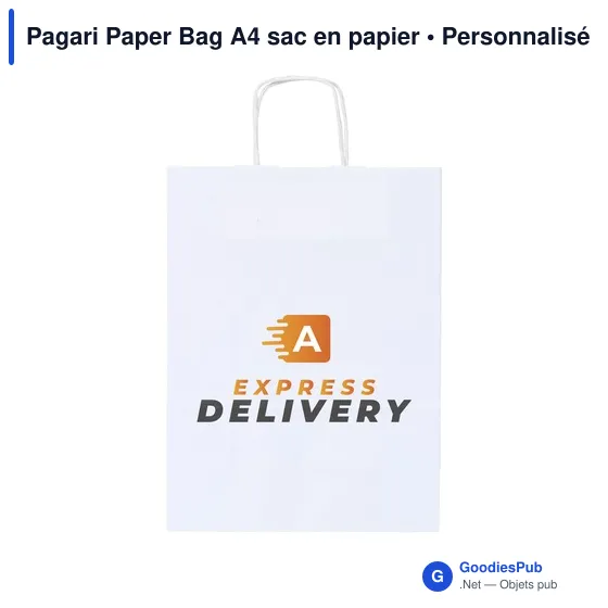 Sac en papier personnalisable A4 avec logo - Pagari Paper Bag - Image 7