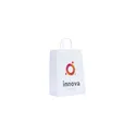 Variante blanc - Sac en papier personnalisable A4 avec logo - Pagari Paper Bag