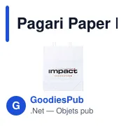 Sac en papier personnalisable A5 avec logo - Pagari Paper Bag - Miniature 4