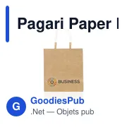 Sac en papier personnalisable A5 avec logo - Pagari Paper Bag - Miniature 7