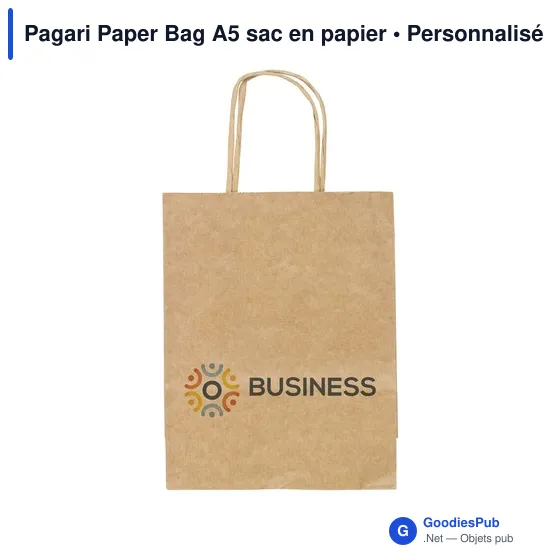 Sac en papier personnalisable A5 avec logo - Pagari Paper Bag - Image 7