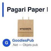 Sac en papier personnalisable A5 avec logo - Pagari Paper Bag - Miniature 8
