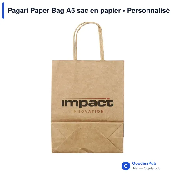 Sac en papier personnalisable A5 avec logo - Pagari Paper Bag - Image 8
