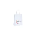 Variante blanc - Sac en papier personnalisable A5 avec logo - Pagari Paper Bag