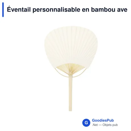 Éventail personnalisable en bambou avec logo - Pai Pai Trosad
