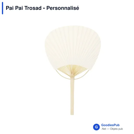 Éventail personnalisable en bambou avec logo - Pai Pai Trosad - Image 1