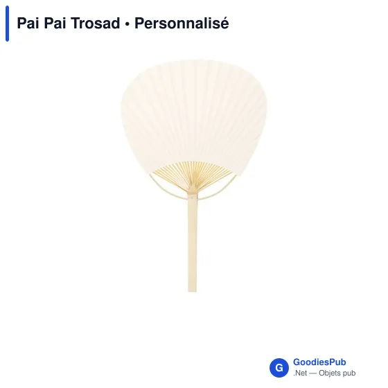 Éventail personnalisable en bambou avec logo - Pai Pai Trosad - Image 2