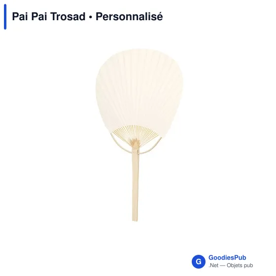 Éventail personnalisable en bambou avec logo - Pai Pai Trosad - Image 3