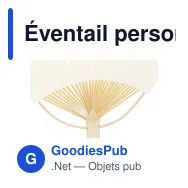 Éventail personnalisable en bambou avec logo - Pai Pai Trosad - Miniature 4