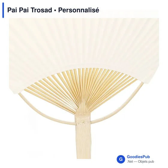 Éventail personnalisable en bambou avec logo - Pai Pai Trosad - Image 4