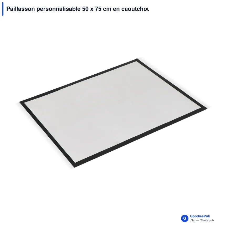 Paillasson personnalisable 50 x 75 cm en caoutchouc avec logo - Sublimation - Image 2