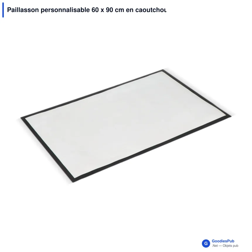 Paillasson personnalisable 60 x 90 cm en caoutchouc avec logo - Sublimation - Image 2