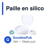 Paille en silicone personnalisable avec logo - Antibactérienne Ladix - Miniature 1
