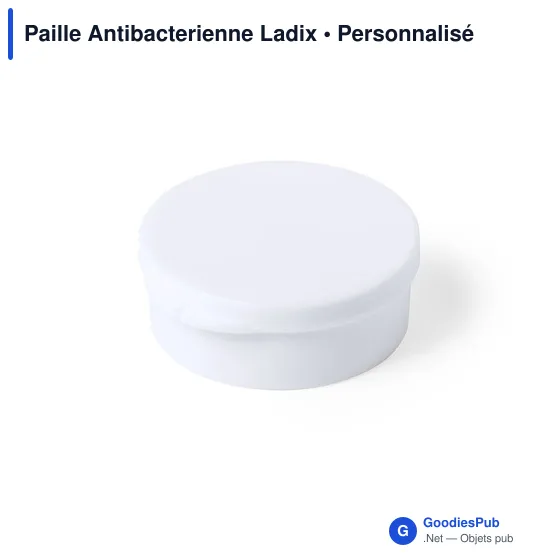 Paille en silicone personnalisable avec logo - Antibactérienne Ladix - Image 2