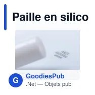 Paille en silicone personnalisable avec logo - Antibactérienne Ladix - Miniature 3