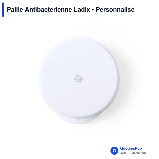 Paille en silicone personnalisable avec logo - Antibactérienne Ladix - Image 6