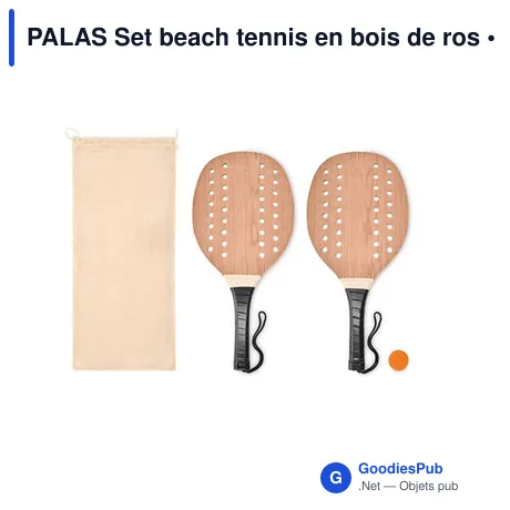 PALAS Set beach tennis en bois de ros