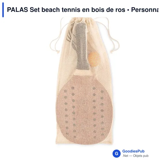 PALAS Set beach tennis en bois de ros - Image 2