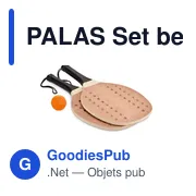 PALAS Set beach tennis en bois de ros - Miniature 3