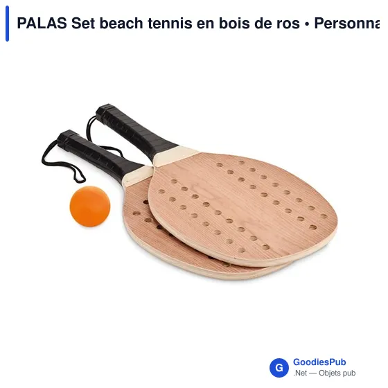PALAS Set beach tennis en bois de ros - Image 3