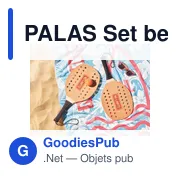 PALAS Set beach tennis en bois de ros - Miniature 5