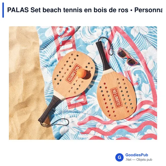 PALAS Set beach tennis en bois de ros - Image 5